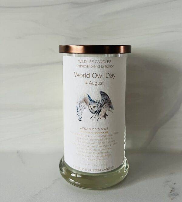 Snowy Owl Candle
